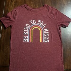 Cat & Jack Maroon 'Be Kind to All Kinds' Tee